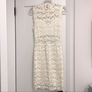 Nightcap Dixie Lace White Sleeveless Sheath Dress
